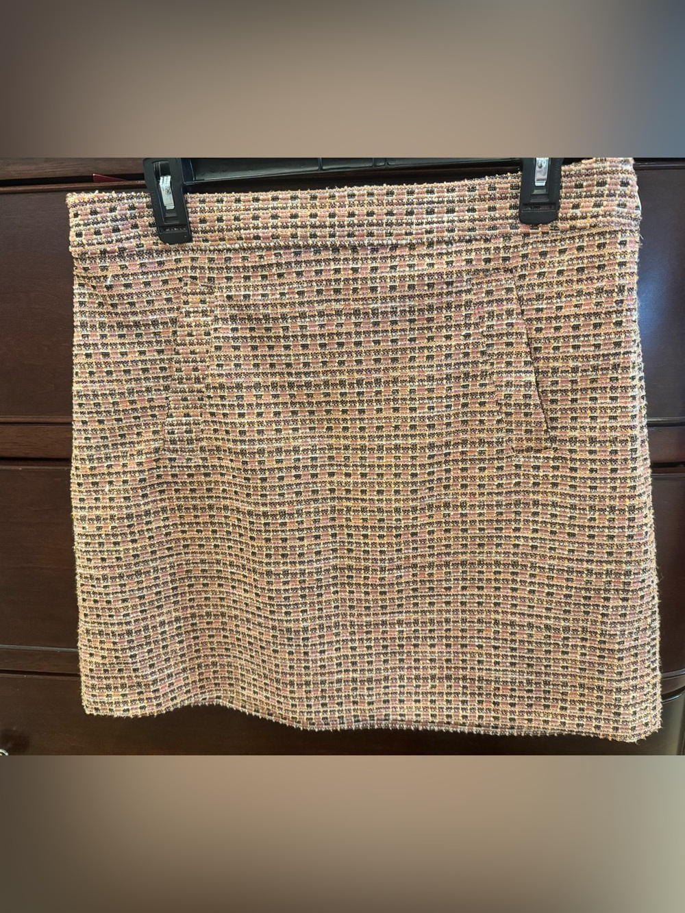 Loft skirt- Classic Tweed Pencil Skirt in Pink and Cream Size 10P - NWT